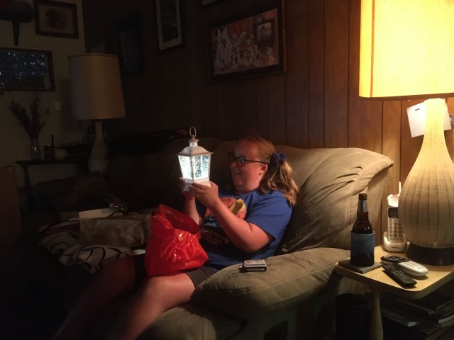 Melissa opening birthday presents
